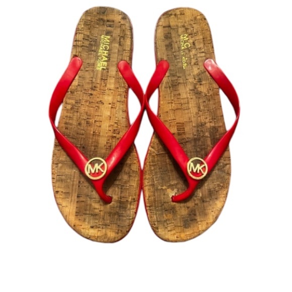 Michael Michael Kors red cork thong sandals. Size 11 Women - Picture 2 of 7